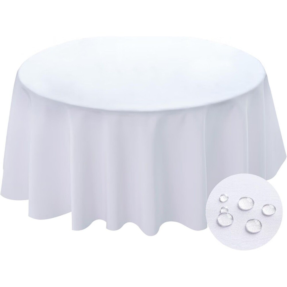 Round White Tablecloth 60" NEW